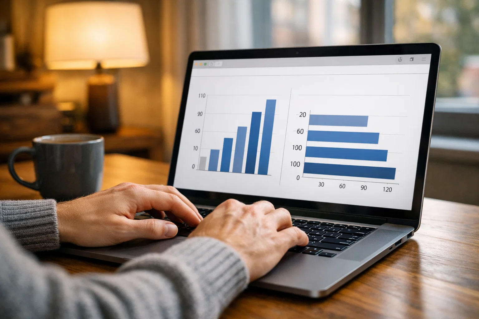 Person analysiert Wettquoten verschiedener Anbieter auf einem Laptop-Bildschirm